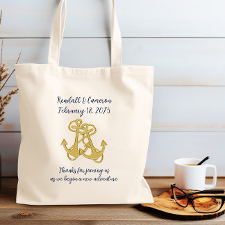 Two Anchors Cruise Nautical Shipboard Wedding Bags