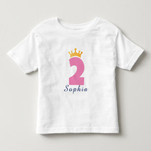 Two and the Crown Custom name -Toddler T-Shirt