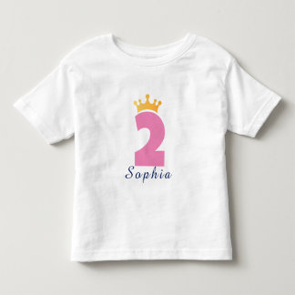 Two and the Crown Custom name -Toddler T-Shirt