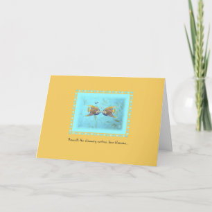 TWO Angelfish Whimsical Romantic Card