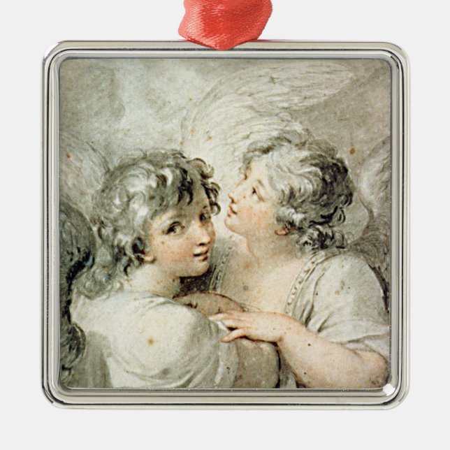 Two angels, 18th century metal tree decoration (Front)