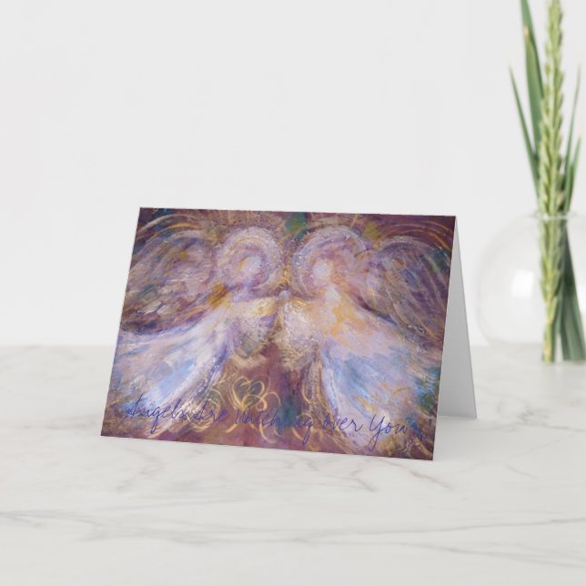 Two Angels, Angels Are Watching Over You Card (Front)