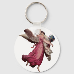 Two Angels in Flight Key Ring