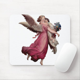 Two Angels in Flight Mouse Mat