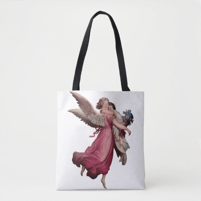Two Angels in Flight Tote Bag (Front)