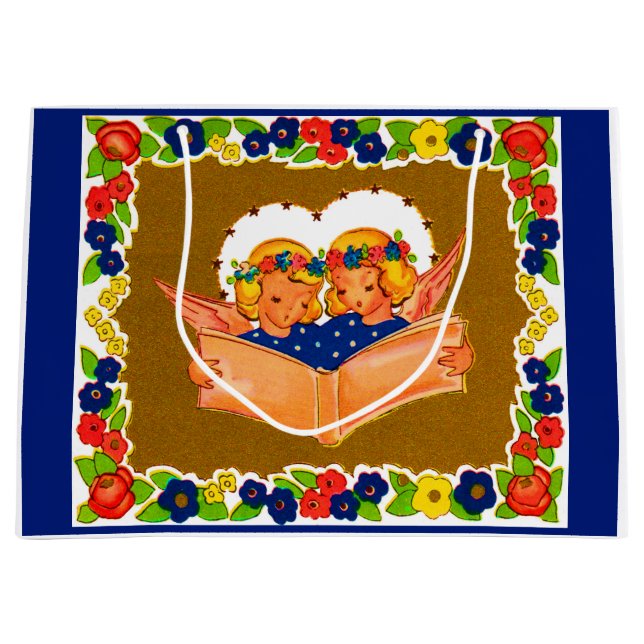 two angels singing large gift bag (Front)