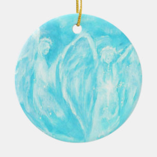 Two Angels Sisters Friends Christmas Ornament
