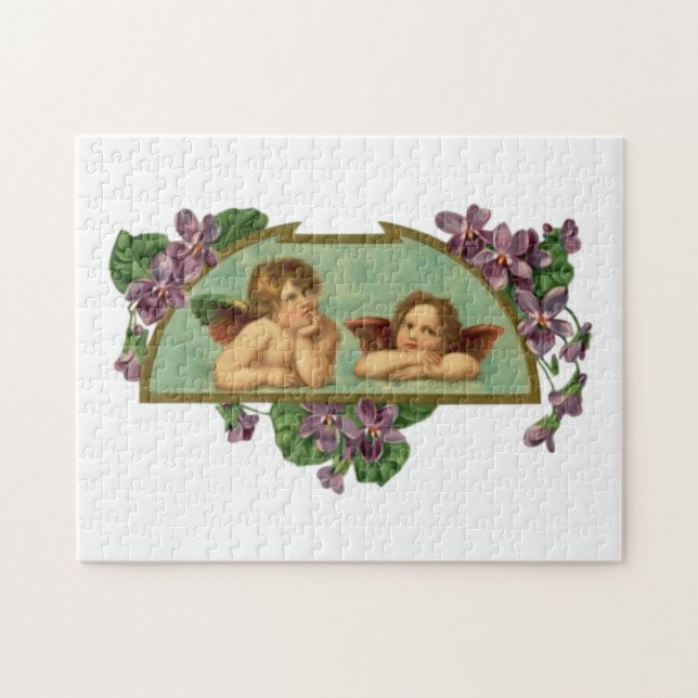 Two Angels Vintage Painting Jigsaw Puzzle (Horizontal)