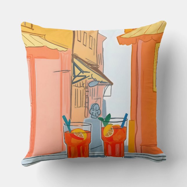 Two Aperols Please! Cushion (Back)