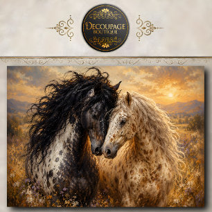 Two Appaloosa Horses Wall Art Horse Lover Decor Tissue Paper