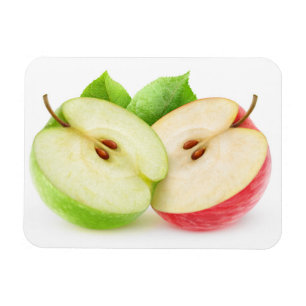 Two apple halves magnet