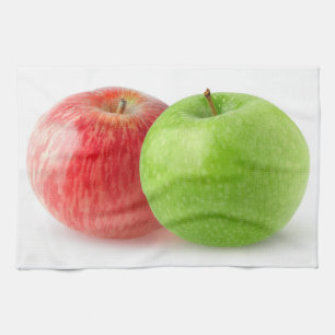 Two apples tea towel