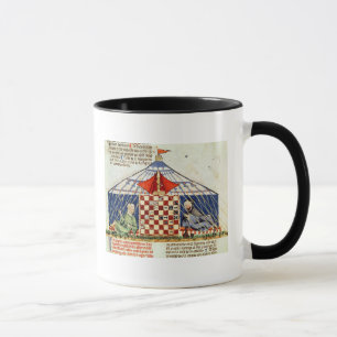 Two arabs playing chess in a tent mug