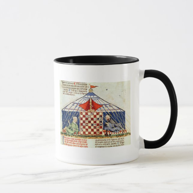Two arabs playing chess in a tent mug (Right)