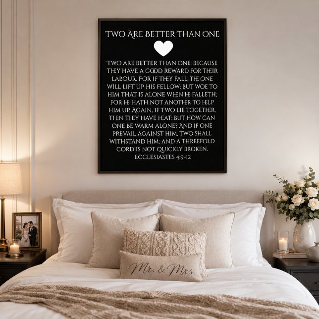 Two are Better Than One Ecclesiastes 4:9 Wedding Poster (Creator Uploaded)