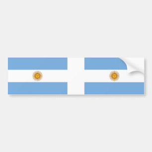 TWO Argentina National Flag Bumper Sticker