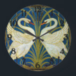 Two Art Deco Swans Acrylic Wall Clock<br><div class="desc">Two art deco swans facing each other on this cool clock.</div>