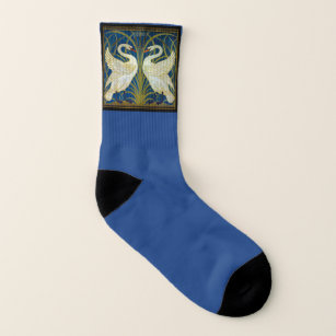 Two Art Deco Swans Socks