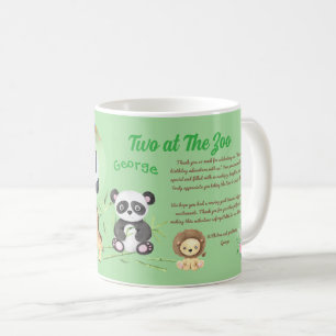 Two at The Zoo Kids Birthday Instagram Barcode  Coffee Mug