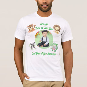 Two at the Zoo Safari Jungle Animals Birthday Dad T-Shirt