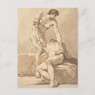 Two Athletes Postcard