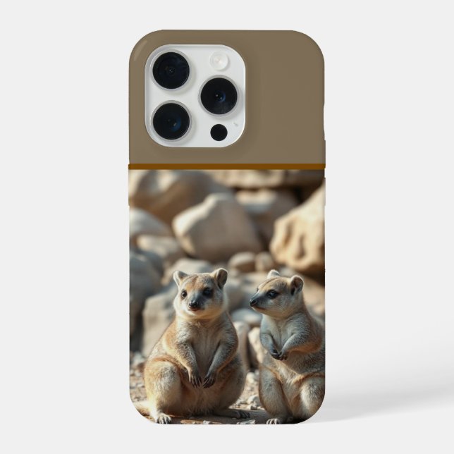 Two Aussie Rottnest IsLand Quokkas,  iPhone Case (Back)
