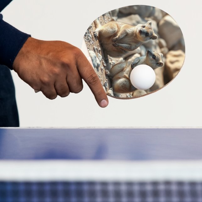 Two Aussie Rottnest IsLand Quokkas,  Ping Pong Paddle (Insitu)