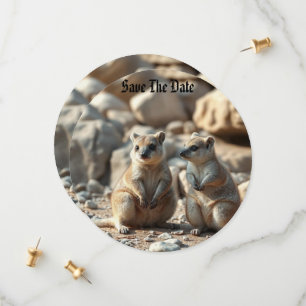 Two Aussie Rottnest IsLand Quokkas, Save The Date