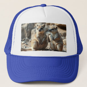 Two Aussie Rottnest IsLand Quokkas, Trucker Hat