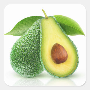 Two avocados square sticker