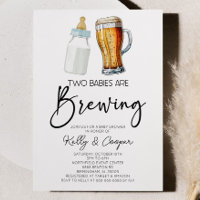 Two Babies Are Brewing Bottle Beer Baby Shower