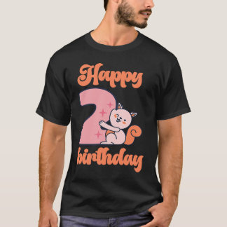 Two Baby Birthday One Wild Lion Animals Celebratio T-Shirt