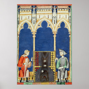Two Backgammon Players Poster