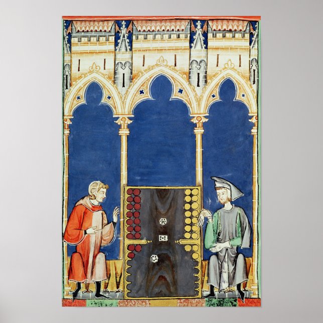 Two Backgammon Players Poster (Front)