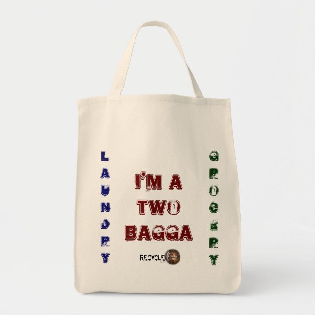 "Two Bagga" Canvas Bag (Front)