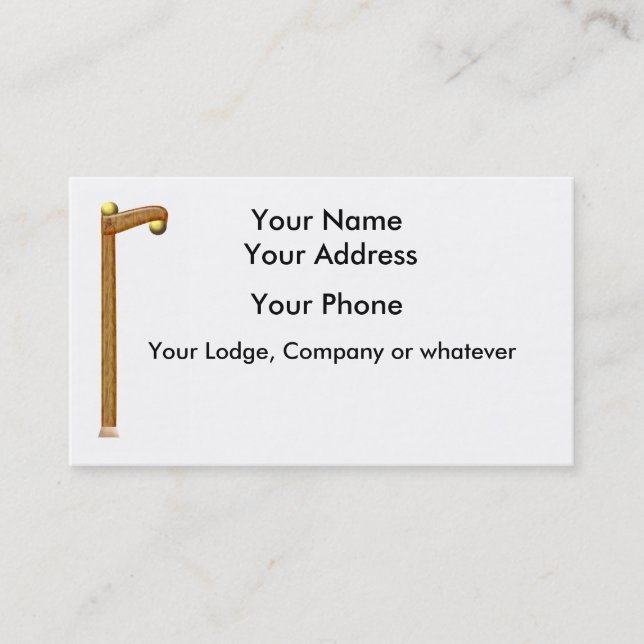 Two Ball Cane Business Card (Front)