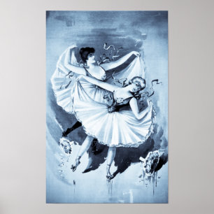 "Two Ballerinas" print/poster (selenium tint) Poster