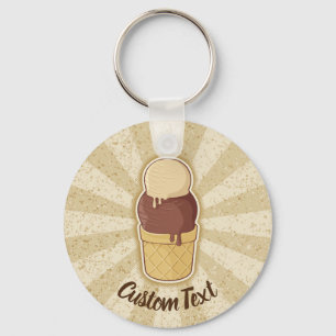 Two Balls Ice Cream Cup Keychain