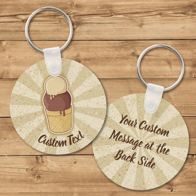 Two Balls Ice Cream Cup Keychain (Creator Uploaded)
