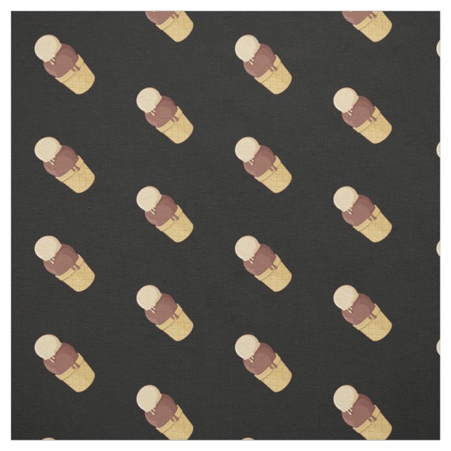 Two Balls Ice Cream Cup Pattern Fabric (Swatch)