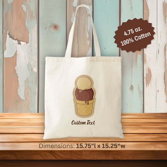Two Balls Ice Cream Cup Tote Bag (Creator Uploaded)