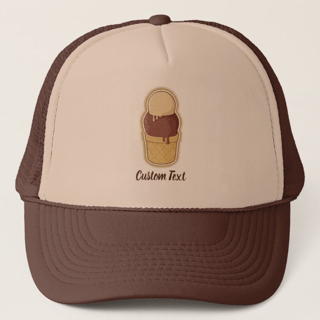 Two Balls Ice Cream Cup Trucker Hat (Front)