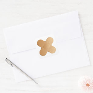 Two Bandaids Square Sticker