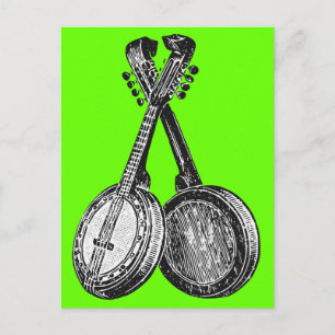 Two Banjos Postcard