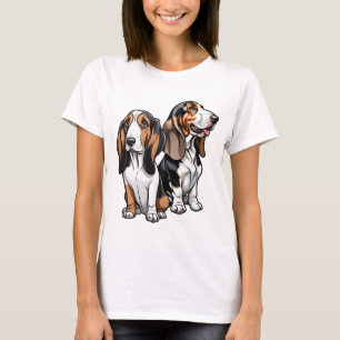 Two Basset Hounds T-Shirt