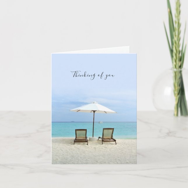 Two Beach Chairs Custom Wording Cards (Front)