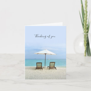 Two Beach Chairs Custom Wording Cards