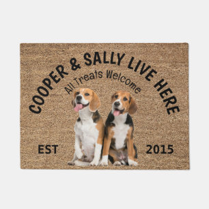 Two Beagles Personalised Dog Lover  Doormat