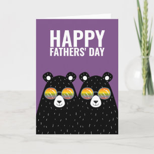 Two Bear Dads Happy Gay Fathers Day Card
