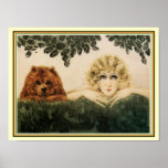 "Two Beauties" by Louis Icart  12 x 16 Poster<br><div class="desc">Vintage,  Art Deco Print entitled '"Two Beauties" by Louis Icart</div>